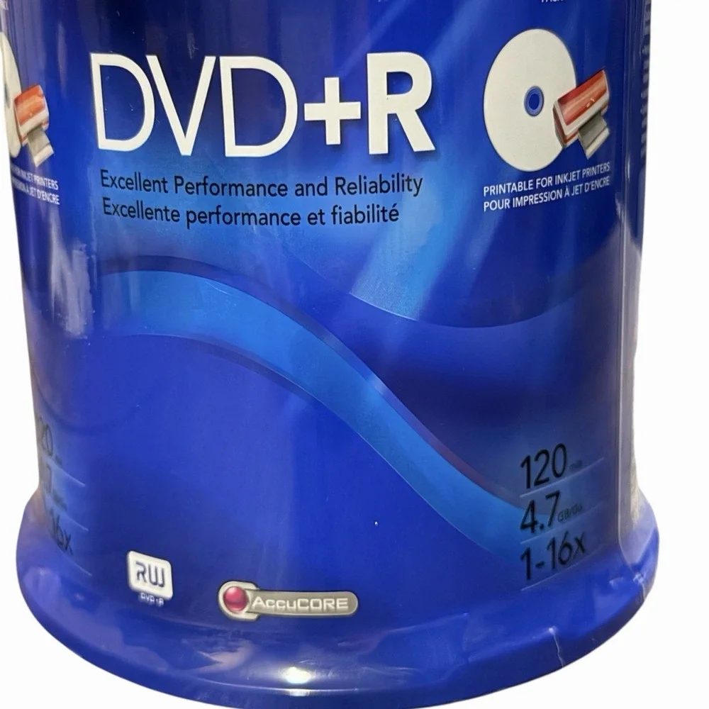 Sony DVD+R 4.7GB‎ 120min 1-16X Recordable Blank Video Discs 100 Pack NEW SEALED